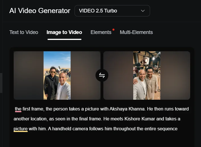 Create the Celebrity Video (Kling 2.5 Turbo)