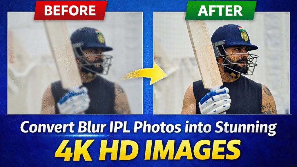 Convert Blur IPL Photo Into 4K Quality