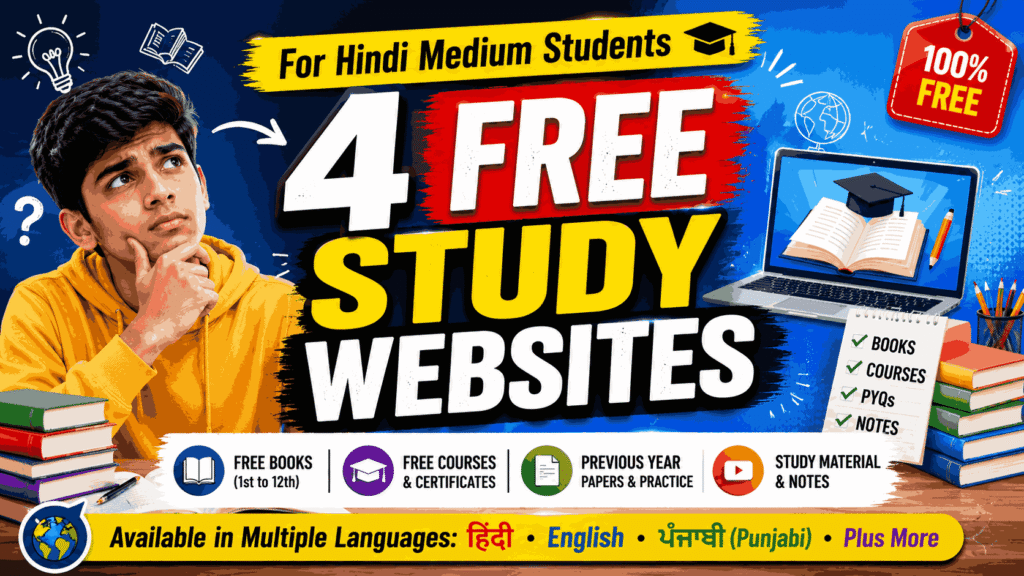 Free Study Websites For Hindi Medium Students
